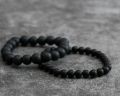 black beaded brecelet. 