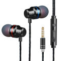 YE1 Wired Earbuds Ergonomic Wire Control In-ear 3.5mm Portable Heavy Bass Earphones for Sports. 