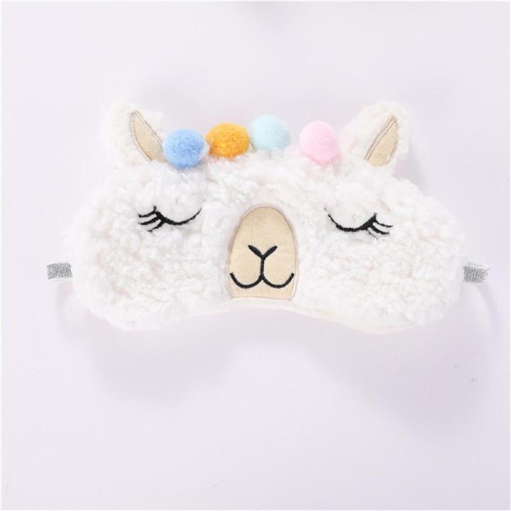 Cute Alpaca Sleep Eye Mask Eyeshade Shading Sleep Cotton Goggles Eye Mask Sleep Mask Eye Cover Care Gift Accessories