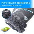 Men Winter Warmfull Finger Gloves Cold Outdoor Running Sports Hiking Skiing Gloves Motorcycle Riding Windproof Thicken Gloves. 