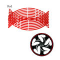Reflective Motorcycle Rim Stripe Wheel Tape Sticker / Cut Style Ring Glowing Sticker / YAMAHA / Universal - RED. 
