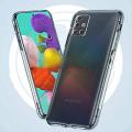 Ultra Clear Slim for Samsung Galaxy A51 Airbag Anti-Slip Grip Soft Back Cover Case with Best Camera Protection & Anti-Dust Plugs. 
