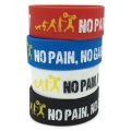 1PC Everybody Fit No Pain No Gain Silicone Wristband Wide Band Motto Rubber Bracelets Bangles Armband Gift. 