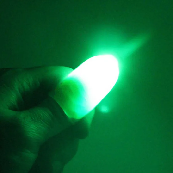 1 Pair Creative Magic Thumb Tip LED Light Magic Trick Finger Lights for Dance Party Props - Blue/Green/Red Light