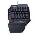 One Handed 35 Key Mechanical Gaming Keyboard Backlit Portable Mini Keyboard. 