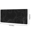 Topographic Contour Extended Big Mouse Pad Computer Mouse Mat. 