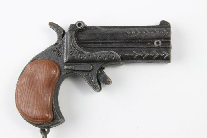 VINTAGE DERRINGER Diecast Metal Pocket MINI 3.2'' TOY GN Miniature Key chain