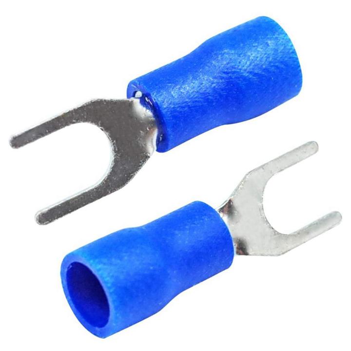 Insulated fork-200 x Red AWG 22-16(0.5-1.5mm2)
200 x blue AWG 16-14(1.5-2.5mm2)
200 x yellow AWG 12-10(4-6mm2)-Red&Blue&Yellow