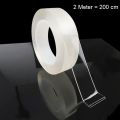 Nano Tape Double Sided Transparent, Washable, Reusable Multi Purpose Double sided Adhesive tape (Size = 1 meter, 2 meter, 3 meter) Strong, Reusable & Transparent Waterproof Adhesive Tape Make Unlimited DIY Craft | Buy2Enjoy. 
