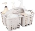 Plastic Bathroom Basket Kitchen Sink Basket Shower Caddy Basket with Compartments, Portable Divided Cleaning Product Storage Organizer with Handle Storage Basket Organizer for Bathroom Kitchen Laundry Hand Tools Fruit Toiletries Multipurpose Basket. 
