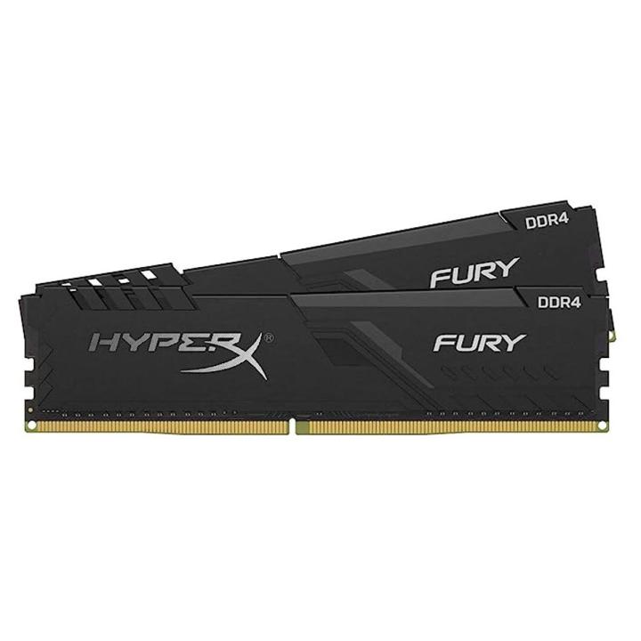 HyperX Fury, 16GB, 2400MHz, DDR4, CL15, DIMM ,(Kit of 2) 1Rx8,  Black XMP Desktop Memory