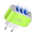 Portable 3USB candy charger LED light-emitting mobile phone charger Smart multi port USB charger Travel charger. 