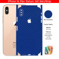 Apple IPhone Xs Max Skin/Wrap 360 Protection Carbon fiber/ Matte/ Transparent/ Leather Back And Sides Included Camera Skin. 