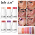 Julystar Lazy High-Gloss Repairing Sun Red Rouge Pearl Creamy Matte Blush Stick - 9004-002. 
