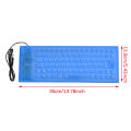 85 Keys Portable Mini USB Keyboard Flexible Waterproof Soft Silicone Gaming Keyboard Tablet Foldable Computer Keyboard Laptop Mushen. 