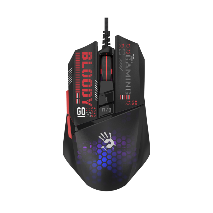 Bloody W60 Max Mini RGB Gaming Mouse - MAX BC3332-A 12K Sensor - 12,000 CPI - 2000 Hz Report Rate