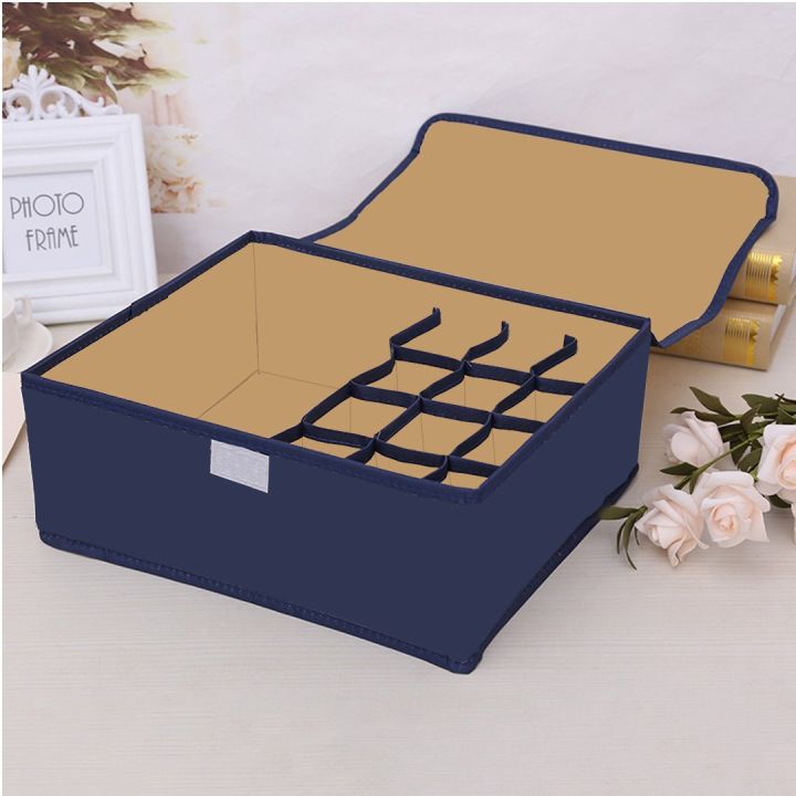 Drawer Organisers Underwear Washable Underwear Storage Box Fabric Household Closet Organizer Oxford Cloth Socks Bra Underwear Organizer With Cover
