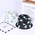 Avocado Bucket Hat for Men Women Fisherman Sun Hat Full Print Outdoor Beach Travel Summer Cap Uni Reversible Double-Side-Wear. 