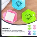 Wall- Mounted Drain Soap Box Double Layer Flower Shaped Soap Tray Removable Soap Dish Non- Slip Storage Self- Adhesive Bathroom Accessories. 