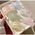 Matte Pastel Transparent Hair Claw Clip for Girls - 3.5 Inches in size. 