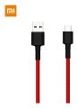 100% Original Xiaomi Mi Braided USB Type C Cable, Xiaomi SJX10ZM USB Type-C to USB-A Charge Sync Braided Cable 1M Red, Mi Type-C Braided Cable Red. 