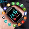 New D20 Smart  Watch Men Waterproof Sport Fitness Tracker Smart Bracelet Y68 Smartwatch - Black. 
