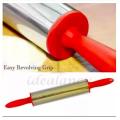 Stainless Steel Rolling Pin with Plastic Handles, Dough Roller for Pizza, Baking, Belan, Belana, Belna, Pie and Cookie with Plastic Handle & Nonstick Surface Roller, Essential Kitchen Utensil Tools Gift Ideas for Bakers -Traditional Pins 10" inch Barrell. 