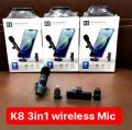 K8 Wireless Microphone Mic Universal Plug & Play - Audio Mic for Live Game Video Shooting Streaming Vlogging Mic Video FOR TYPE C / IOS / MICRO Ports - ORIGINAL QUALITY. 