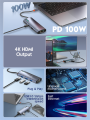 LDNIO DS-16H Type C Hub Multi-port Dock Station with 4K HDMI USB3.0 RJ45 USB-c Type-c Pd Charging Adapter Laptop Docking Station | LDNIO DS-16H Type C 6 in 1 Hub HDMI USB3.0 RJ45 Type-c Pd Adapter Laptop Docking station | Ldnio  6 in 1 hub | Ldnio hub |. 