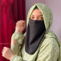 Double Layer Half Niqab Patti for Girls - Modest Wear for Abaya & Hijab. 