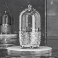 Makeup Brush Holder with Lid 360 Rotating Clear Dustproof Make Up Brushes Container -D Easy to Use. 