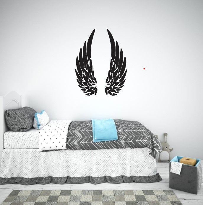 Angel Wings Wall Decal Vinyl Sticker Decals Bird Big Wings Home Decor ...