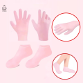 Elastic Silicone Moisturising Gloves Footbath Socks Waterproof Anti-dry Cracked Hand/Foot Care Exfoliating Mask Sets. 