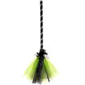 2Pcs Halloween Party Witch Broom Plastic Witch Broomstick Kids Broom Props Witch Hat For Halloween Cosplay Costume Party Decor. 
