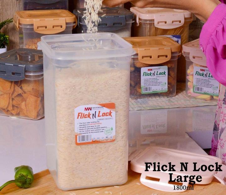 Food Storage Container,BPA Free Plastic Rice Bucket Insect-Proof and Moisture-Proof Tank,Large Airtight Rice Storage Bin for Grains,Sugar Flour Rice Flour Cereal Bread Storage sturdy