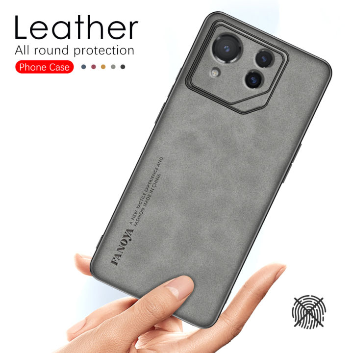 For Asus ROG Phone 8/8 Pro 5G All-Inclusive Anti-Fingerprint Skin-Sensitive Lamb Leather Case for asus rog Phone8 8Pro Simple Solid Color Shockproof Phone Back Cover