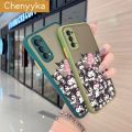 chenyyka For OPPO Reno 4 Case Cartoon Cute Kuromi Thin Edge Frosted Transparent Hard Cases Shockproof Casing Full Cover Protect Case. 