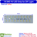 5Pcs 4V High Brightness LED Bar Light 18 SMD Strip for DIY Lantern, Emergency Light, Solar Projects & Small Battery Lamps | Energy Efficient & Long Life by Electrica. 