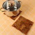 2 Piece Wooden Coasters Pan, Pot Holder, Heat Insulation Pad, Square Pot Mat (17 x 17cm) / (19 x 19 cm) - 2 Pieces. 