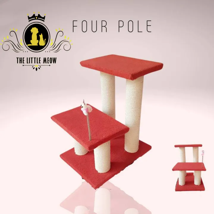 Four%20Pole%20Scratching%20Post%20With%20Rope%20Grip%20For%20Cats%20-%20Multi%20color%20-%20Image%202