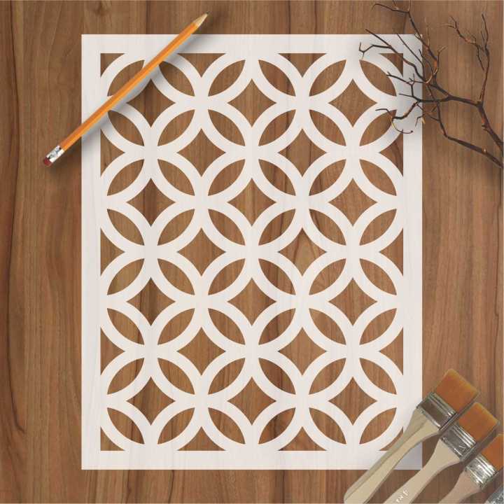 Moroccan Fabric Reusable Stencil For wall Painting Art DIY Home Decor, Album Crafts and Canvas