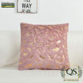 Super Soft Square Faux Throw Pillow Covers Sofa Cushion Covers Pillow Case Decorative (Chartreuse Leaves) - QS Bedding. 
