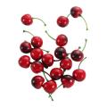 Foam Mini Lifelike Food Crafts Red Cherries Artificial Cherries Fruit Model Faux Cherry. 
