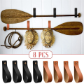 8 Pcs Wall Hanging Straps Pu Leather Curtain Rod Holder Towel Holders for Wall Faux Leather Strap. 