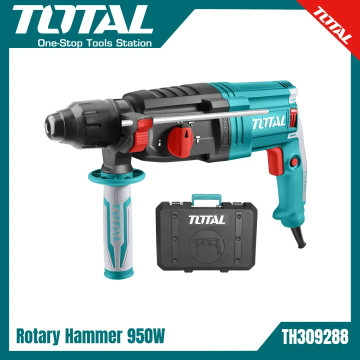 TOTAL%20950W%20Corded%20Rotary%20Hammer%20SDS%20Plus%20System%20with%203%20Drills%20and%202%20Chisels,%201set%20Extra%20Carbon%20Brushes%20TH309288%20-%20Image%205