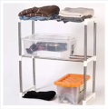 Extendable Multi-functional Telescopic Framework Microwave Kitchen Storage Organizer Rack. 