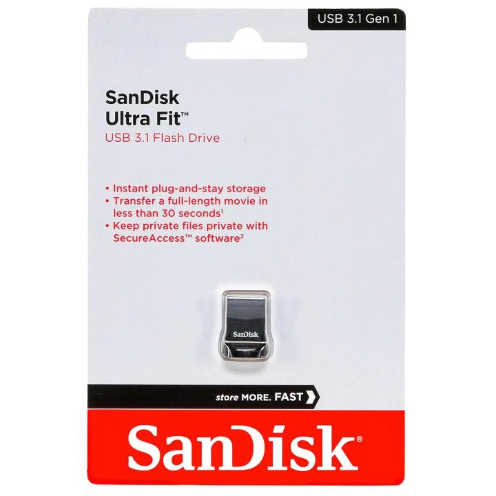 SanDisk Ultra Fit USB 3.1 Gen 1 Flash Drive (16GB ~ 32GB ~ 64GB ~ 128GB ~ 256GB ~ 512GB)