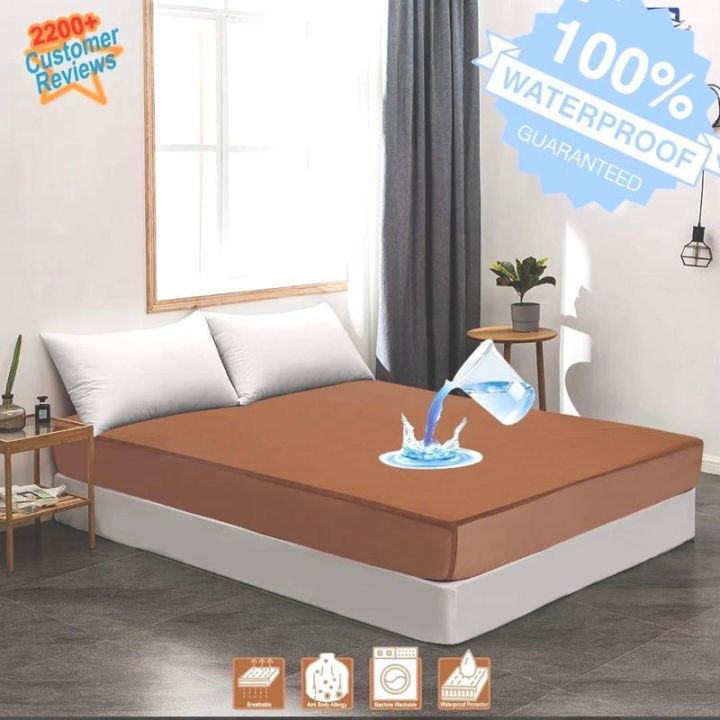 100%25%20Waterproof%20Mattress%20Protector%20-%20Terry%20Cotton%20%7C%20Mattress%20Cover%20In%20Fitted%20Style%20Choose%20Size%20-%20Water%20Resistant%20Cover%20Premium%20Quality%20-%20Image%202