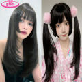 BUQI Princess Cut Bangs Hair Extension Synthetic Wig Piece Hime Cut Japanese Anime Liu Hais Synthetic Bangs Hair Piece Clip. 