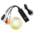 Easycap USB 2.0 Easy Cap Video TV DVD VHS DVR Capture Adapter Easier Cap USB Video Capture Device Support Win 2000 xp 7/8/10 / Mac. 